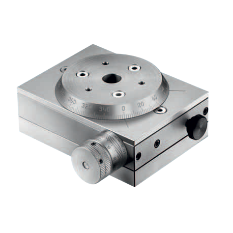 Rotary table with 360° graduated plate